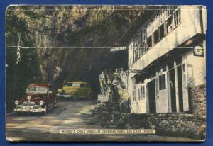 Meramec Caverns Cave Five Story Missouri mi postcard folder
