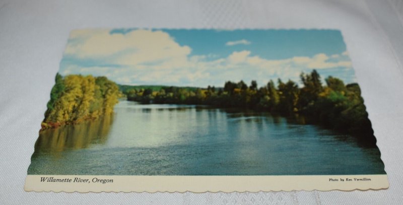 Willamette River Oregon Postcard Smith Western Inc. Dexter Press 1500-D