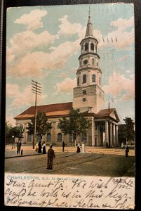 Vintage Postcard 1907 St. Michael's Anglican Church, Charleston, South Carolina