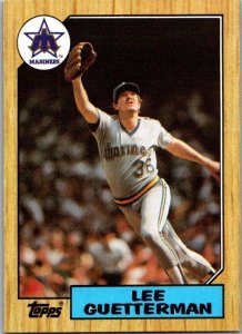 1987 Topps Baseball Card Lee Guetterman Seattle Mariners sk3329