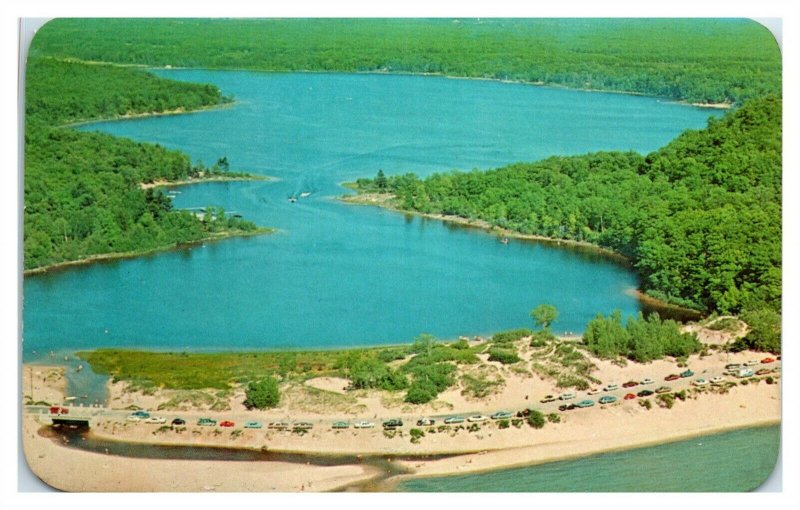 1969 Duck Lake and Beach, Fruitland Township, MI Postcard *6E(2)26