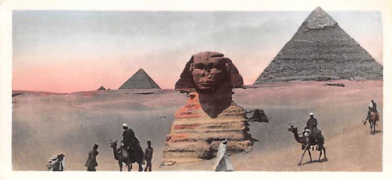 Egypt, Egypte, Africa Pyramids and Sphinx, smaller size postcard  Pyramids, S...