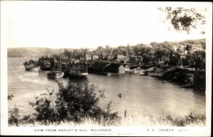 Mulgrave Nova Scotia View from Hadley's Hill Real Photo RPPC Postcard