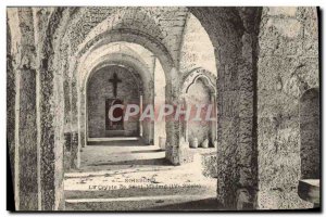 Old Postcard Soissons The Crypt of Saint Medard