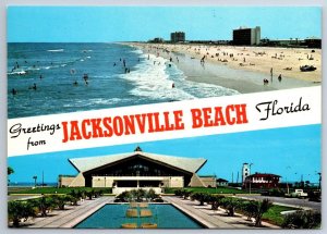 View South From The Pier, Auditorium, Jacksonville, Florida, Split View Postcard