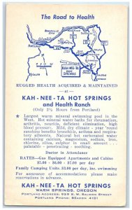 c1940 Kah-Nee-Ta- Hot Springs Health Ranch Warm Springs Portland Oregon Postcard