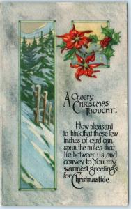 ARTS & CRAFTS    A CHEERY CHRISTMAS THOUGHT   Holiday Postcard