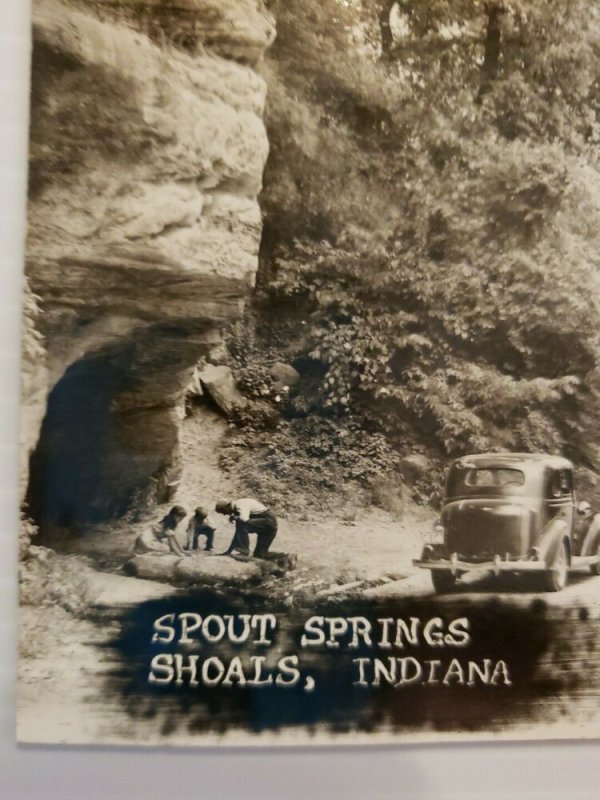 Spout Springs Shoals Indiana RPPC Vintage Postcard Unposted  536