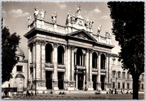 Roma - St. John In Laterano Facade Rome Italy Real Photo RPPC Postcard