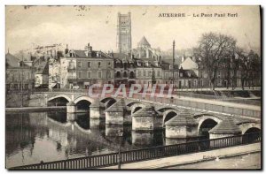 Old Postcard Auxerre Le Pont Paul Bert