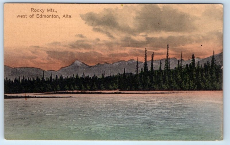Rocky Mountains - West of Edmonton Alta CANADA Postcard