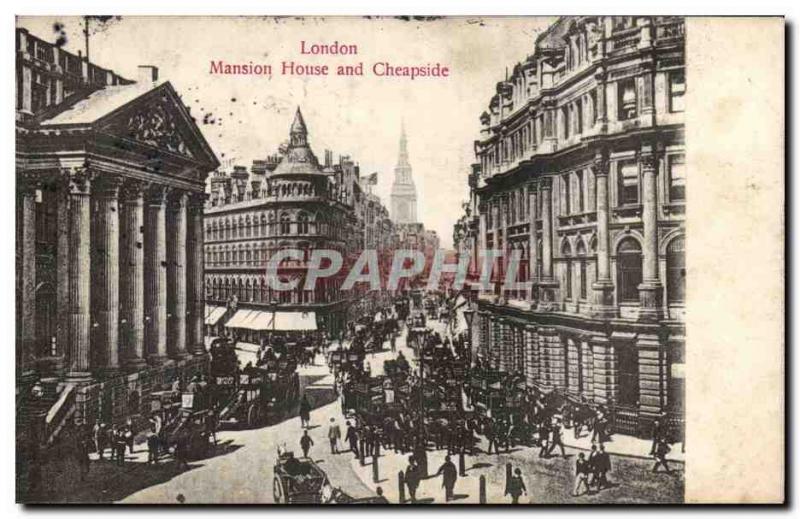 CPSM Great Britain Londres London Mansion house and Cheapside