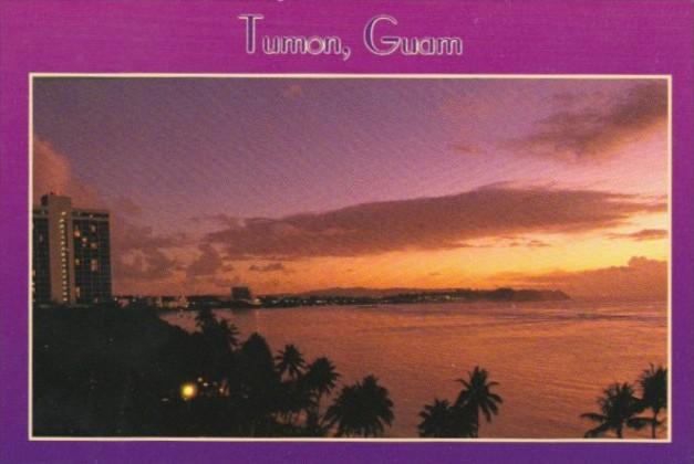 Guam Tropical Sunset Over Tumon Bay