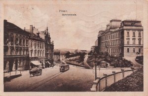 PILSEN PLZEN CZECH REPUBLIC~BAHNHOFSTRASSE~PHOTO POSTCARD