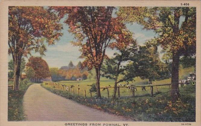 Vermont Greetings From Pownal Curteich