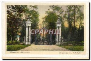 Old Postcard Potsdam Sanssouci Eingang am obelisk