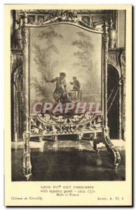 Old Postcard Louis XVI Gilt th Firescreen with tapestry panel ciraca Chateau ...