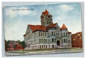 Vintage 1910 Colorized Photo Postcard Courthouse Building Mason City Iowa