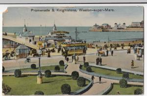 Somerset; Promenade & Knightstone, Weston Super Mare PC 1923, To Mrs Jones, Bath