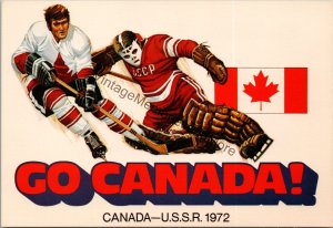 Go Canada Canada-USSR 1972 Hockey Postcard PC297