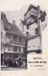 Hotel Du Lion D'Or A Quimper Finistere Old Postcard