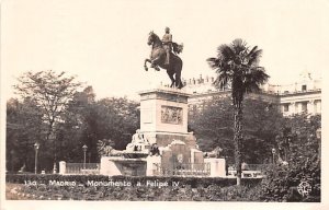 Monumento a Felipe IV Madrid Spain Writing on back 