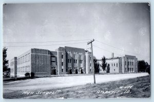 Atlantic Iowa IA Postcard RPPC Photo High School Building 1968 Posted Vintage