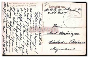 Postcard Old Boat SM Zerstorer a K fahrend Submarine