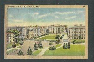 Ca 1924 Post Card Boston MA Harvard Medical School