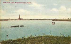 1910 Oklahoma City Belle Isle Lake Sadler Pennington Postcard 22-11637
