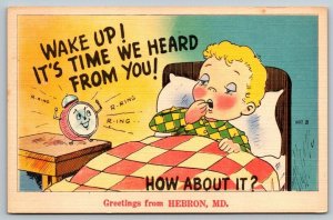 Greetings From  Hebron  Maryland   Postcard