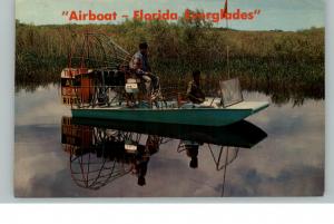 Everglades FL Airboat Postcard