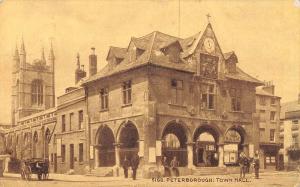 uk2560 town hall peterborough real photo  uk