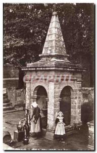 Modern Postcard Carnac Fountain St. Cornelia Folklore Child Costume