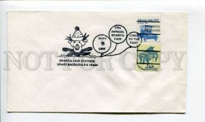 290347 USA1988 year Sparta Fair Station special cancellations COVER