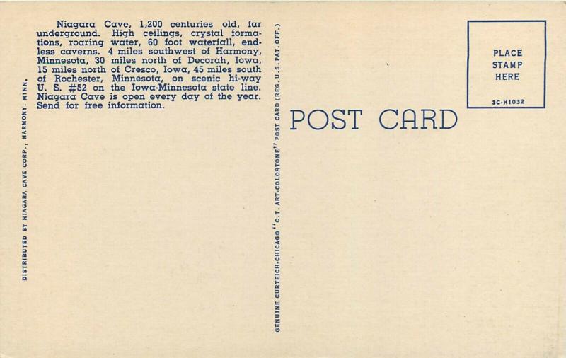 Crystal Wedding Chapel Niagara Harmony MN Minnesota Postcard