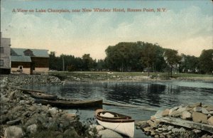 Rouses Point NY Lake Champlain c1910 Vintage Postcard