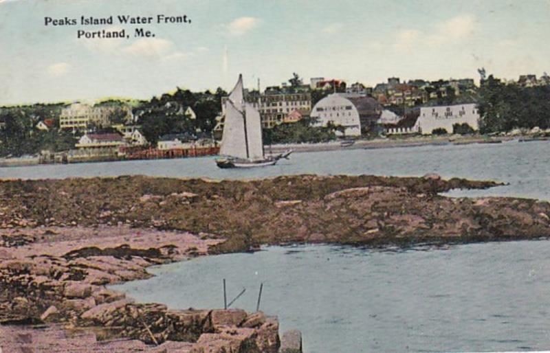 Maine Portland Peaks Island Water Front 1913