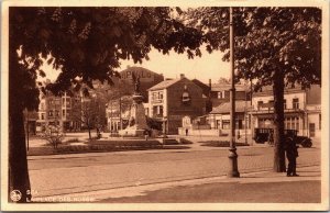 Belgium Spa La Place des Roses Vintage Postcard C147