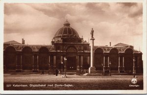 Denmark Copenhagen København Glyptotek med Dante Solen RPPC C094