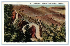 1926 Looking Down The Lariat Lookout Mountain Denver Mountain Parks CO Postcard 