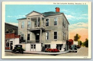 The Old Lafayette  Building  Beaufort  South Carolina   Postcard