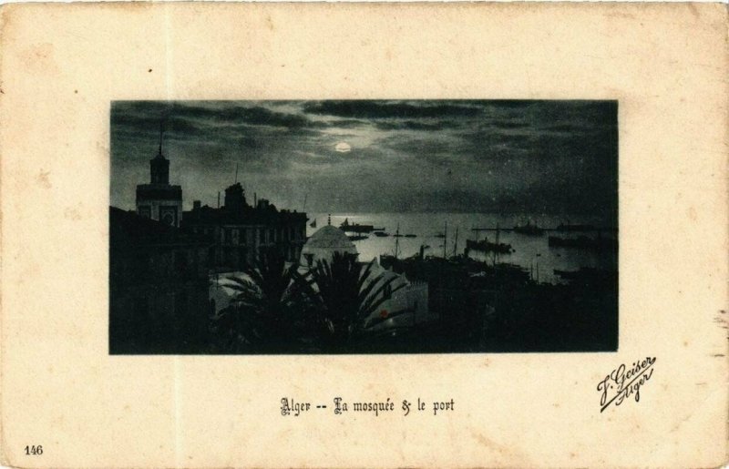 CPA AK Geiser 146 ALGER La Mosquée et le port ALGERIA (705751)