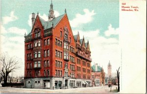 View of Masonic Temple, Milwaukee WI Undivided Back Vintage Postcard F44