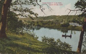 Postcard Cedar River at Ellis Park Cedar Rapids Iowa IA 1910