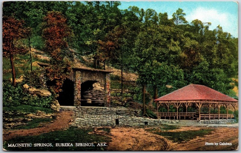 Eureka Springs AR-Arkansas, 1934 Magnetic Springs Water Park Old Postcard