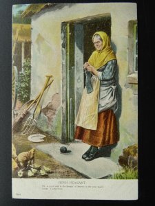 Ireland - Irish Characters THE IRISH PEASANT KNITTING c1905 Postcard by Lawrence 
