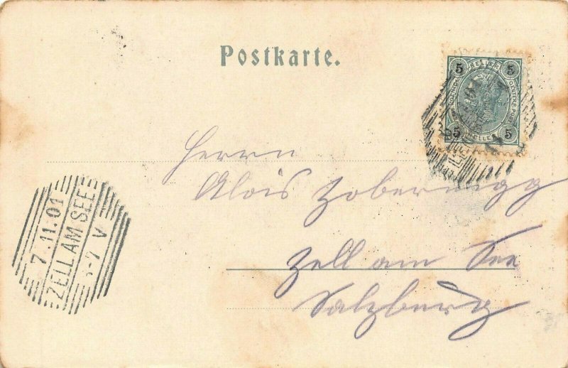 LEOBEN AUSTRIA~FRANZ JOSEF STRASSE~1901 MAX ENSERER PHOTO POSTCARD