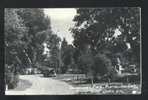 RPPC PIERRE SOUTH DAKOTA SD MUNICIPAL PARK OLD CARS REAL PHOTO POSTCARD