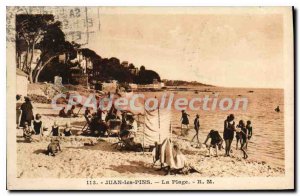 Old Postcard Juan Les Pins Beach